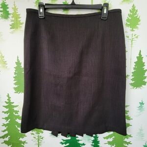 Charcoal Grey Pleated Hem Skirt.